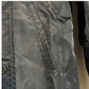 J.Crew Black Nylon Rain Jacket Womens Small Double Breasted Lightweight Coat thumbnail 5