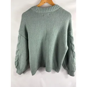 LC Lauren Conrad Cable Knit Mint Green Sweater Size 14W thumbnail 5