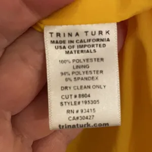 Trina Turk Bright Yellow Reef A-line Dress thumbnail 5