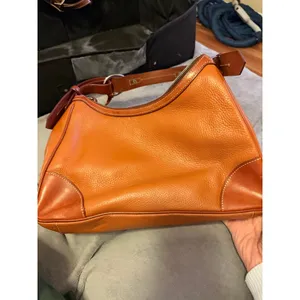 Dooney & Bourke Women Ginger Leather Hobo Bag Medium R638C CA Logo Plate thumbnail 5