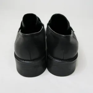 Vintage 90s Whitemt Black Leather Heeled Loafers - Brookline thumbnail 4