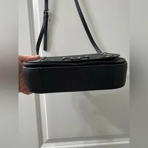 Kate Spade Black Saffiano Leather Rhinestone Studded Bow Crossbody Bag thumbnail 5
