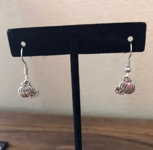 Silver Pumpkin Earrings thumbnail 2