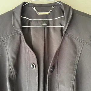 White House Black Market Office Siren Academia Peplum Button‎ Up Blazer 6 Black thumbnail 2