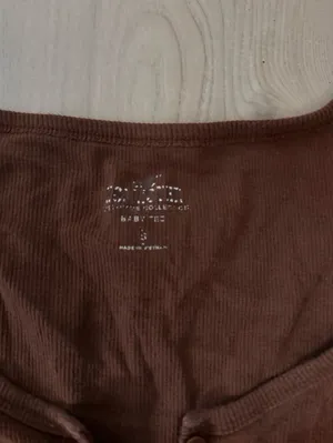 Hollister Brown Long Sleeve Top Size Small 0592 thumbnail 2