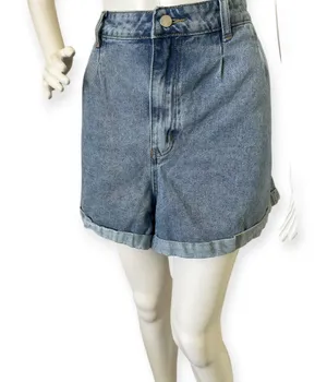 SheIn High-Waisted Denim Shorts thumbnail 1