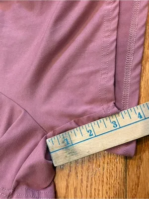 Gray Waffle Knit Henley Top & INDERO Mauve Ruffle Shorts Set L Cozy Loungewear thumbnail 5