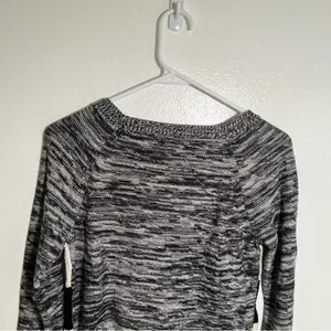 American Living Women's Size Small Crewneck Sweater‎ White Black Stripes Marled thumbnail 5
