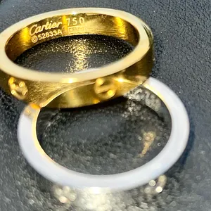 Carrier Gold Screw Motif Ring LOVE RING Approximate Sz 9 thumbnail 1