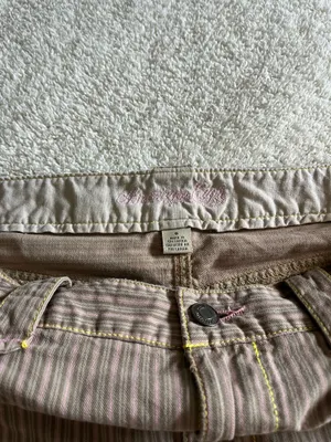 Vintage American Eagle Striped Pink & Brown Striped Midi Skirt thumbnail 3