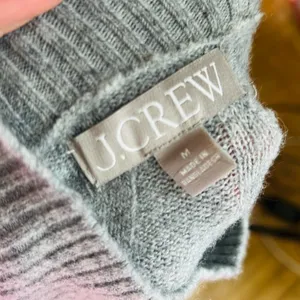 J. Crew Gray Wool Blend Relaxed Fit Mock Neck Sweater thumbnail 6
