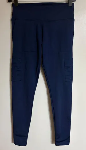 Pink Active Victorias Secret Navy Blue Cargo‎ Leggings Womens Small High Rise thumbnail 1
