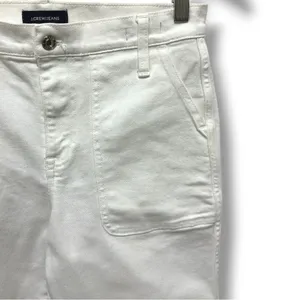 454 J.Crew | EUC White High-Rise Utility Straight Leg Crop Jeans (Size 27P) thumbnail 6