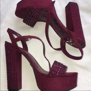 Juicy Couture Wine Trice Rhinestone Platform Heel thumbnail 2