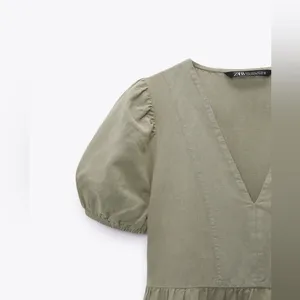 ZARA LINEN BLEND TIERED DRESS - NWT✨ women’s dress thumbnail 7