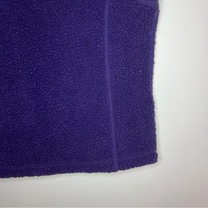 LL Bean Purple Sherpa Vest Embroidered Trim thumbnail 8