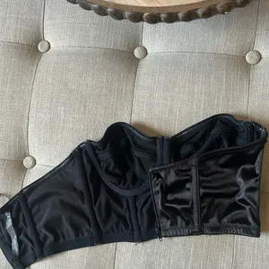 UO Out From Under Black Satin‎ Strapless Corset Top Size Medium thumbnail 8