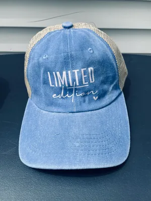 Limited Edition denim style and Mesh Trucker Hat thumbnail 1