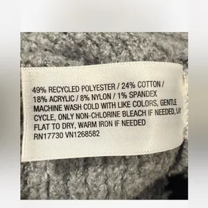 Universal Thread Geometric Zip Cardigan Sweater Heather Gray Black L thumbnail 6