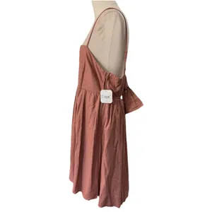 Altar'd State Women's Metallic Copper Tie Back Mini Dress size XXL NWT thumbnail 6