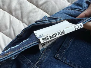 Dark Blue Women's Flared Jeans Size 3 thumbnail 3