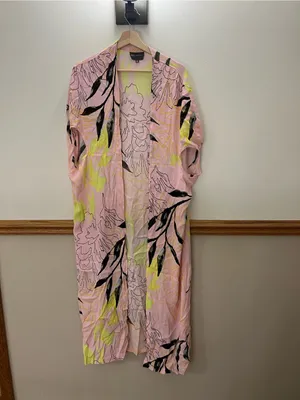 EUC Anthropologie Bel Kazan Kimono Floral Tropical Beach Cover Up OS Ret $138 thumbnail 3