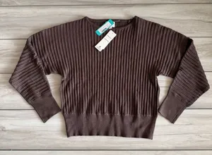 Pinque Franchesca Long Sleeve Sweater Brown Large NWT STITCH FIX thumbnail 1