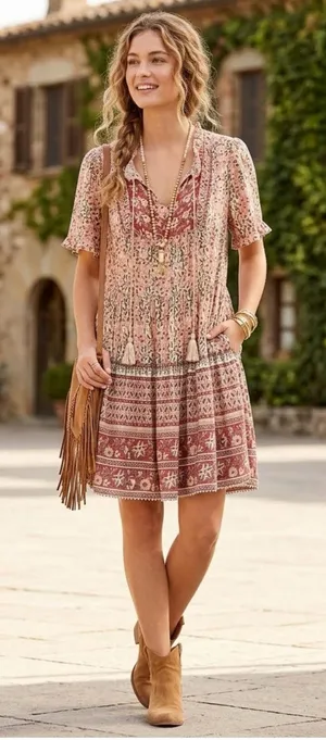 Sundance Fields of Beauty Tiered Peasant Dress XS FINAL PRICE thumbnail 1