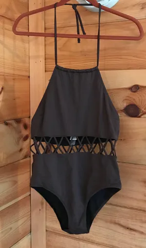 Solid & Striped AMAZING BROWN  ONE PIECE CUT OUT BATHING SUIT thumbnail 3
