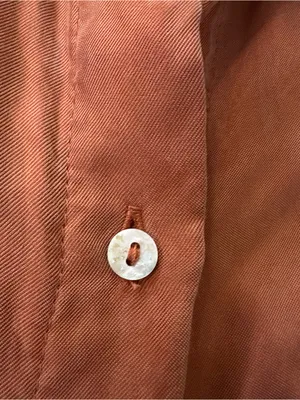 Lucy Paris Women’s S Burnt Orange Maggie Button-Down Shirt Oversized thumbnail 8