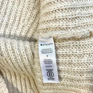 Athleta Sierra Crew Chunky Knit Wool Blend Sweater thumbnail 4
