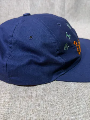 Vintage The Disney Store Tigger Embroidered Hat Adult Cotton Strapback Navy thumbnail 3