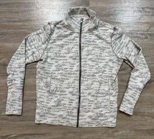 ZYIA Active Heathered Cream and Gray Full Zip thumbnail 1