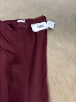 d23 office comfy Casual burgundy size medium pants split on front cute Red thumbnail 4