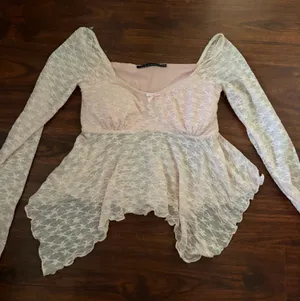 Long sleeve mesh Crop Top Pink Size XS thumbnail 1