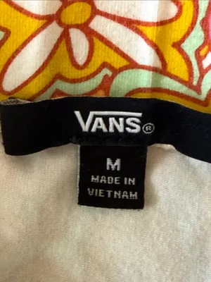 VANS Floral Retro Pull-On Stretch Mini Skirt Size M Mod Skater Y2K Indie 90s thumbnail 4
