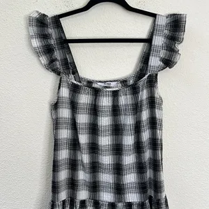 BB Dakota by Steve Madden Black and White Plaid Maxi Dress, M thumbnail 4