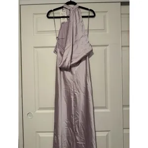 Zara Lilac Midi Satin Effect Dress Open Back Wedding Guest Tik Tok Purple Summer thumbnail 6