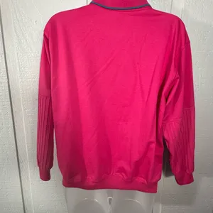 Blast Vintage Women’s Pink Sweatshirt Polo 1/4 Zip Size Small Petite EUC thumbnail 5