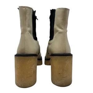 Free People James Chelsea Boots Ankle Leather Bone Cream White Size‎ 39 US 8.5 thumbnail 9