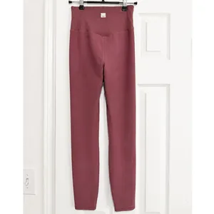 Vuori Leggings XS Dusty Rose High Rise Ribbed Waistband Yoga Activewear thumbnail 3