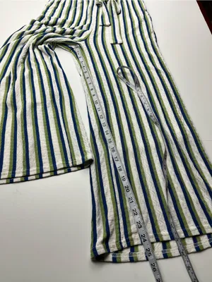 Anthropologie Maeve Meja Strapless Striped Knit Wide Leg Jumpsuit Small FLAW‎ thumbnail 6