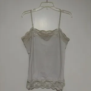Cato Cami Tank Top with Lace Trim Boho Feminine M Y2K Going Out Spaghetti Strap thumbnail 2