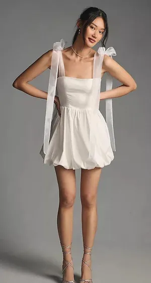 Reformation White Enza Dress thumbnail 1