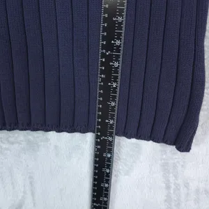 Vtg 2004 Tommy Hilfiger Sweater Womens‎ XL Cable Stripe Turtleneck Cotton Y2K thumbnail 12
