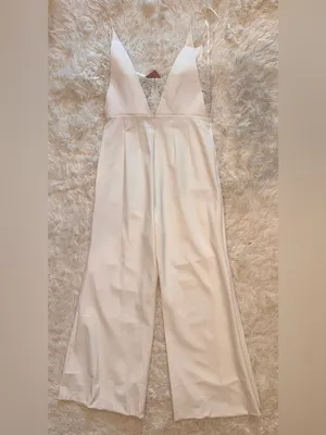 NEW SACHIN & BABI Carrie Bridal Jumpsuit In Cream sz 14 thumbnail 6