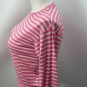 Draper James pink ladies striped long sleeve top medium thumbnail 3