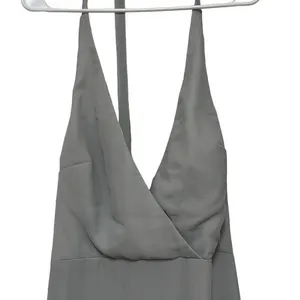 Birdy Grey Moni Halter Gown Silver Grey Chiffon Bridesmaid Dress 2XL NWT Pockets thumbnail 4