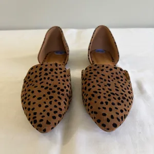 Kensie Gaby Leopard Cheetah Print‎ d'Orsay Pointed Toe Flats Tan Black 6.5M thumbnail 7