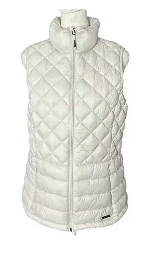 ZeroXposur Elena Quilted Vest with Pockets Full Zip White Size Small thumbnail 1